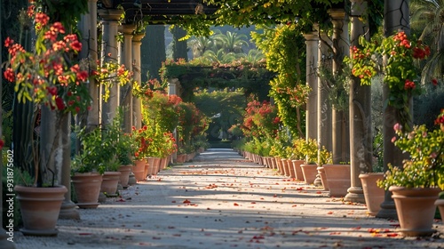 Botanical Garden of the University of Granada Jardin Botanico Granada Andalusia Spain : Generative AI