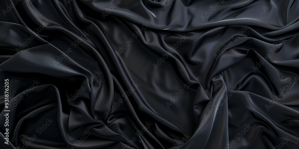 Black luxury fabric background with copy space Black luxury fabric background with copy space