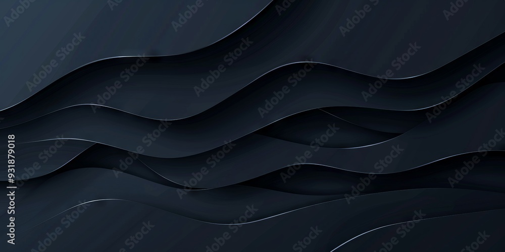 Obraz premium Modern abstract gradient dark navy blue banner background