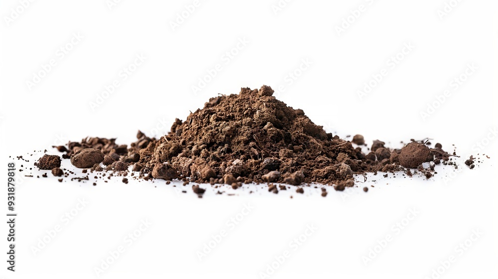 a pile of earth isolated on a white background a pile of earth isolated on a white background