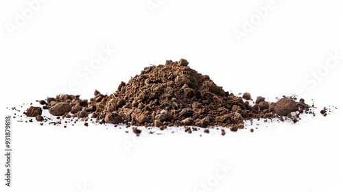 Wallpaper Mural a pile of earth isolated on a white background Torontodigital.ca