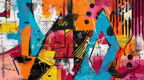 Creative Abstract Design with Dynamic Colors
