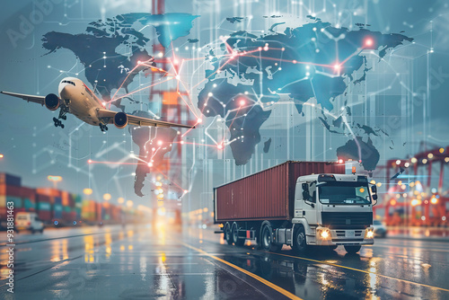 Shipping routes in global logistics