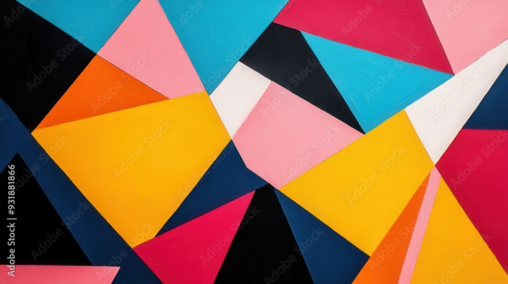 Dynamic Fusion of Angled Shapes and Vivid Colors, an energetic abstract composition that captivates with its striking contrasts and visual intensity. Dynamic Fusion of Angled Shapes and Vivid Colors, an energetic abstract composition that captivates with its striking contrasts and visual intensity.