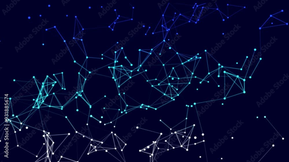 4k abstract plexus mesh geometric technology with lines and dots animated background. 4k abstract plexus mesh geometric technology with lines and dots animated background.