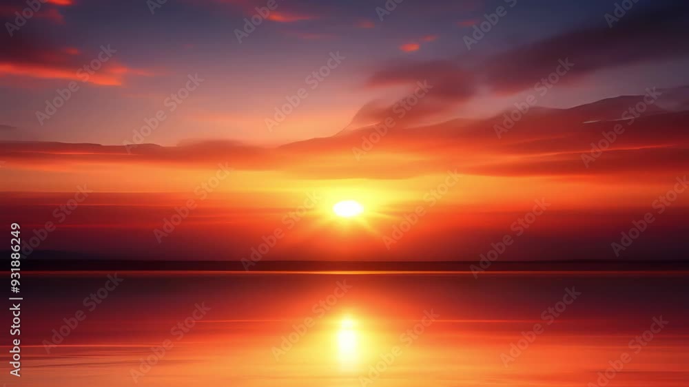 Sunset, watercolor landscape. Sunset, watercolor landscape.