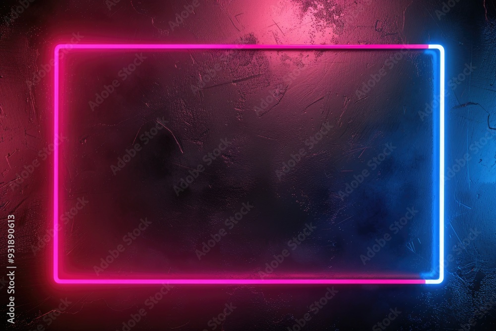 Obraz premium Neon Frame Against Dark Background