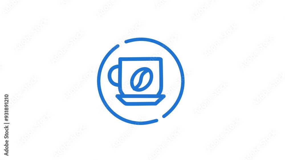 Animation of coffee cup icon. Hot Tea, Coffee House & Roastery Line Icon. Coffee Break Line Icon Animation of coffee cup icon. Hot Tea, Coffee House & Roastery Line Icon. Coffee Break Line Icon