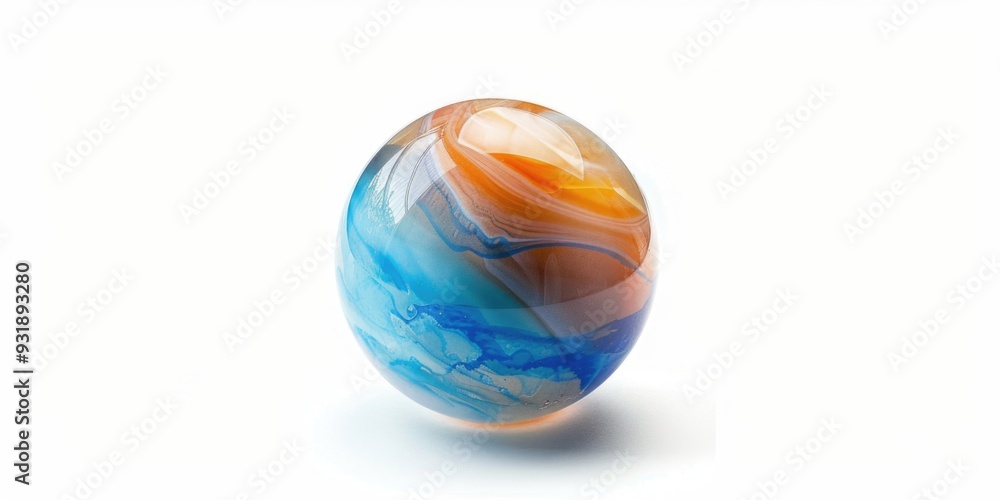 Marble Egg on White Surface Marble Egg on White Surface