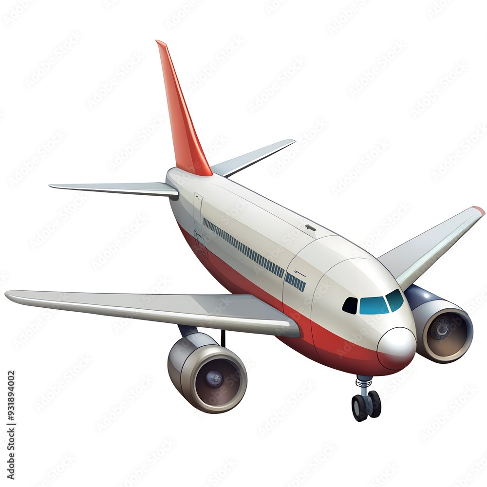 Obraz premium an airplane on a white background
