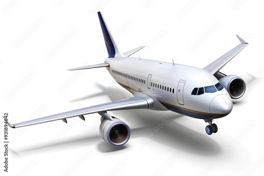 Obraz premium an airplane on a white background