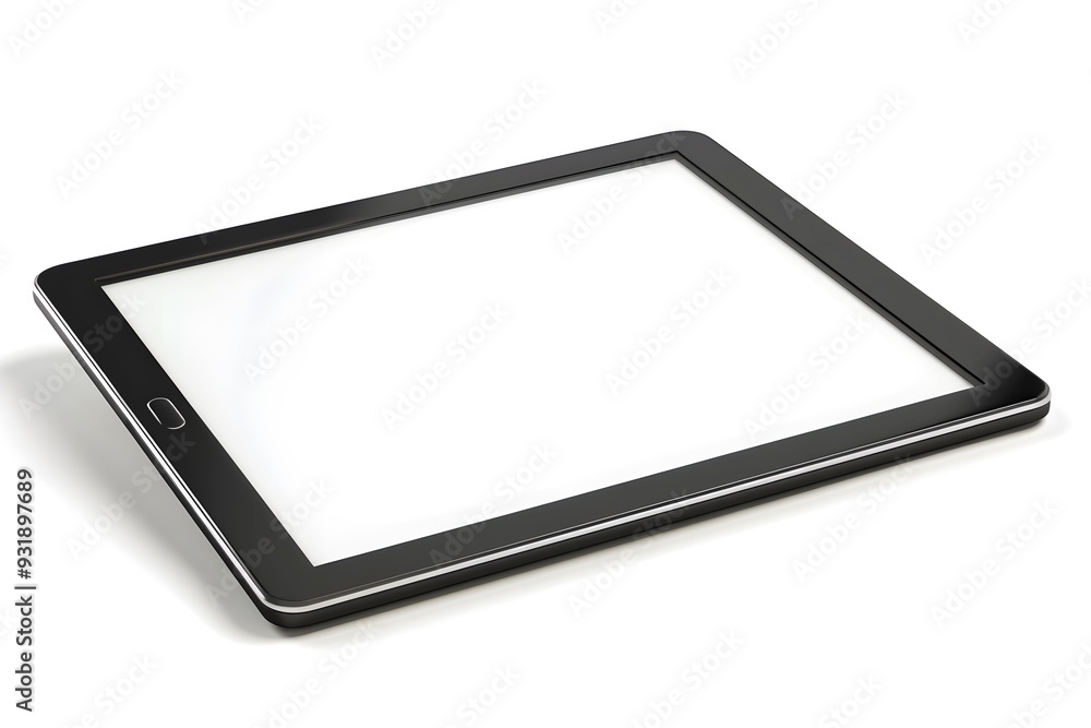Sleek Modern Tablet on a White Background Sleek Modern Tablet on a White Background