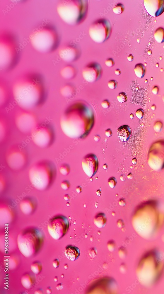 Close-up of water droplets on a Close-up of water droplets on a
