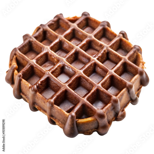 Chocolate waffles Isolated