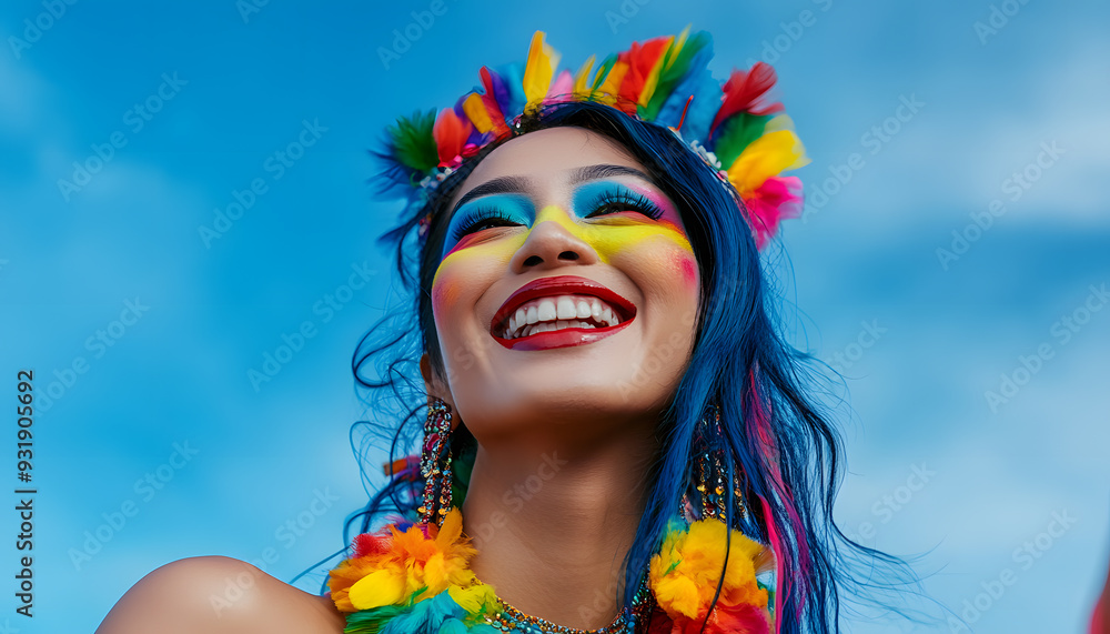 Asia woman enjoy pride parade Asia woman enjoy pride parade