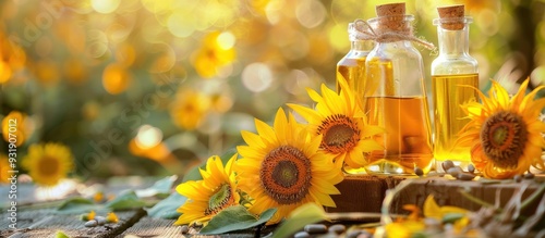 Sunflowers and Sunflower Oil in the Summer