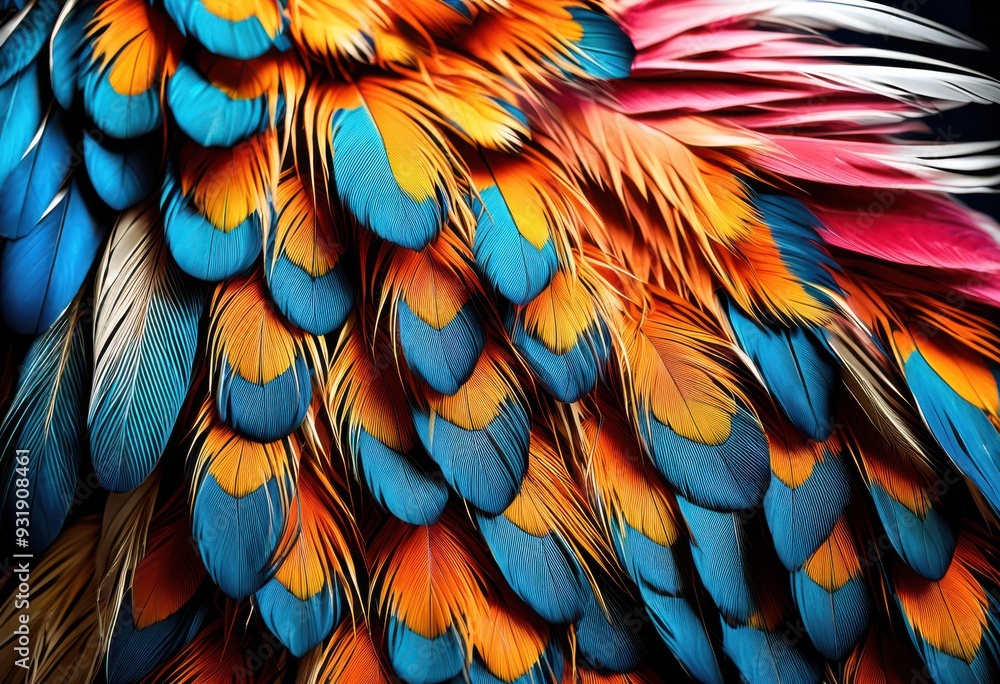 Obraz premium stunning close views detailed animal designs showcasing vibrant colors intricate patterns captured high definition, texture, artwork, nature, fauna