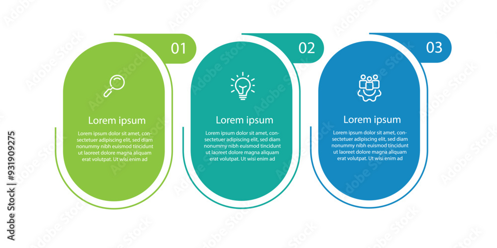 Infographic template vector with 3 step process or option Infographic template vector with 3 step process or option