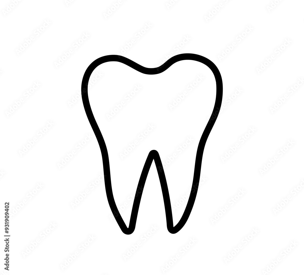 Tooth icon. Clean and healthy tooth. Dental symbol isolated on white background. Vector illustration Tooth icon. Clean and healthy tooth. Dental symbol isolated on white background. Vector illustration