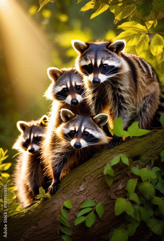 fascinating raccoon wildlife scenes captured natural habitats ...