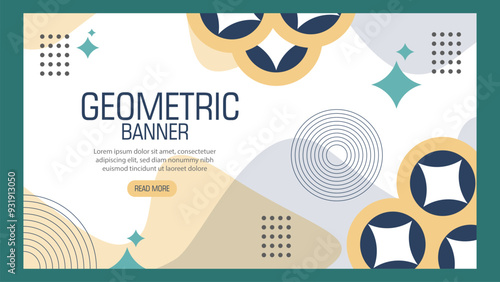 geometric banner modern design