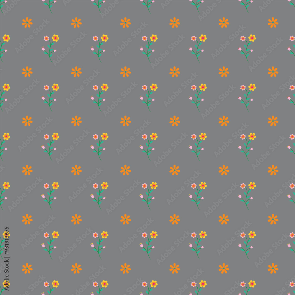 Free vector Flat small flowers pattern design Free vector Flat small flowers pattern design