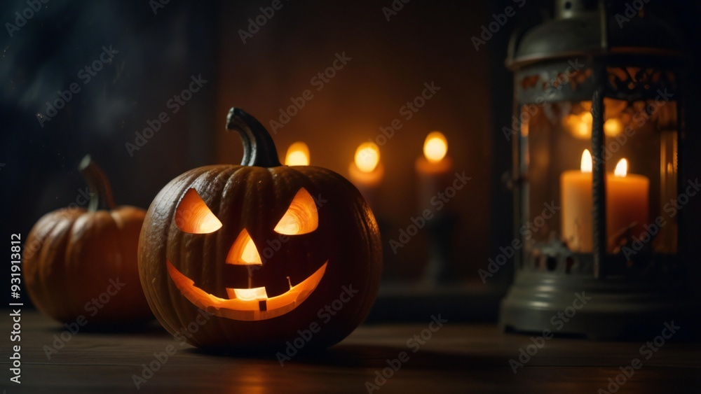 Fototapeta premium jack o lantern in the night