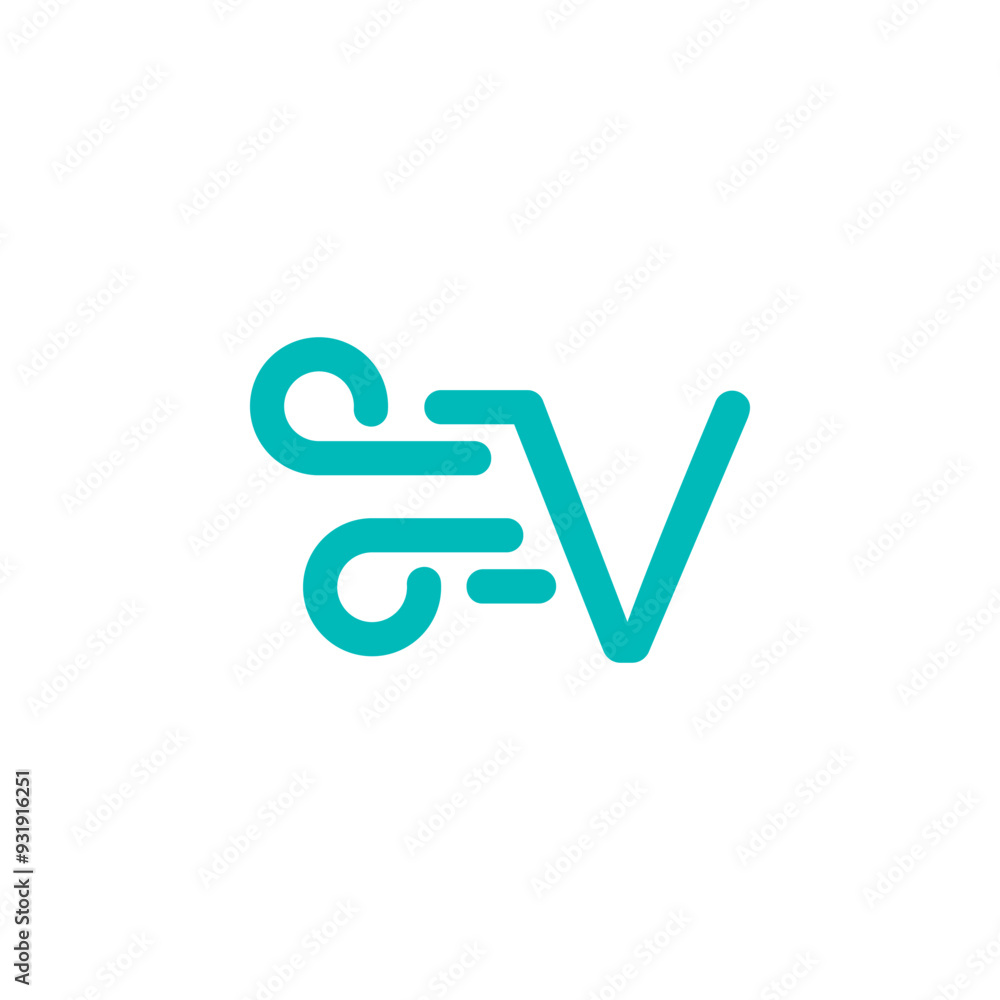 a combination of logos and vectors of wind, with initials, letters, numbers, or alphabets for business and others a combination of logos and vectors of wind, with initials, letters, numbers, or alphabets for business and others