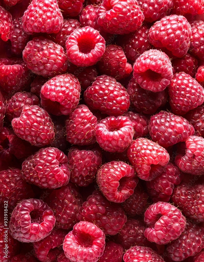 Background of fresh sweet red raspberries arranged together representing concept of healthy diet Background of fresh sweet red raspberries arranged together representing concept of healthy diet