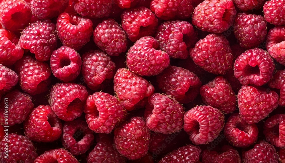 Background of fresh sweet red raspberries arranged together representing concept of healthy diet Background of fresh sweet red raspberries arranged together representing concept of healthy diet