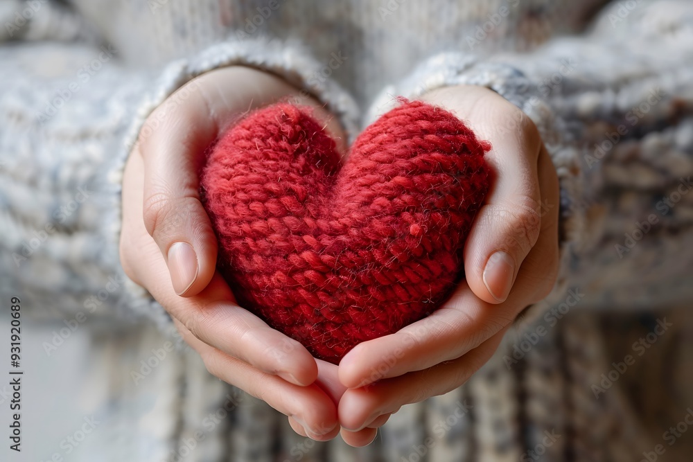 Warmth of Love: A Handcrafted Heart in Cozy Hands Warmth of Love: A Handcrafted Heart in Cozy Hands