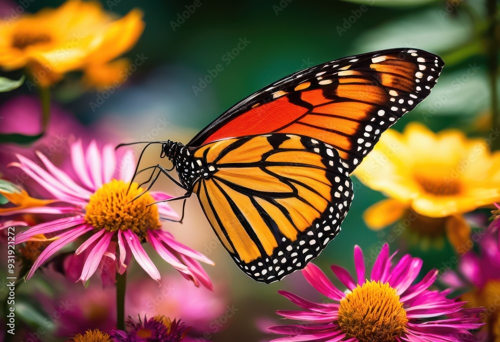 Obraz premium colorful animal illustrations set lively natural environments featuring diverse flora fauna, artwork, nature, vibrant, landscape, wildlife, scene, detail