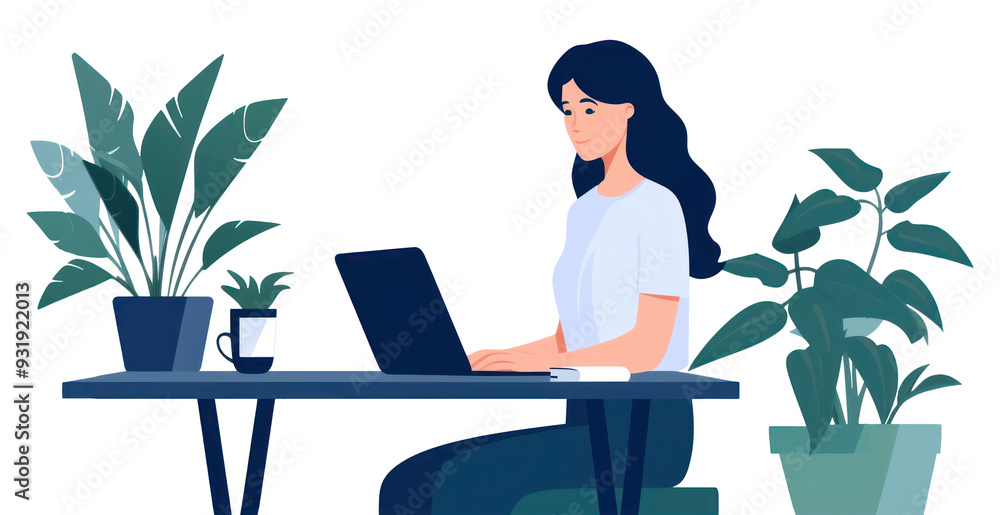 PNG Laptop computer sitting working. PNG Laptop computer sitting working.