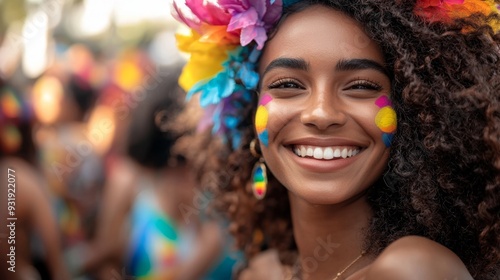 Happy Carnival Woman.