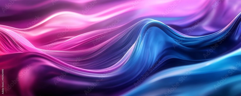 Abstract colorful silk fabric waves in purple Abstract colorful silk fabric waves in purple