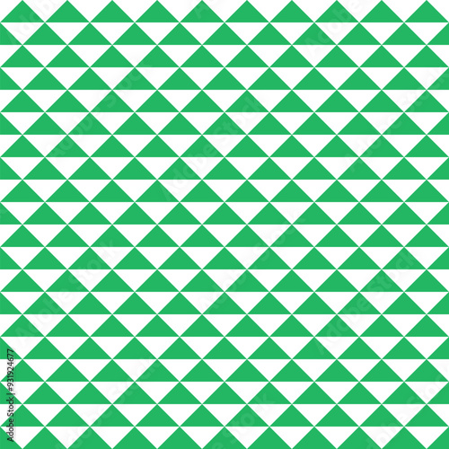 White and green triangle background.