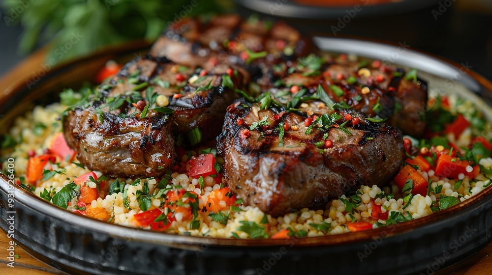 Grilled Steak with Couscous and Vegetables Grilled Steak with Couscous and Vegetables