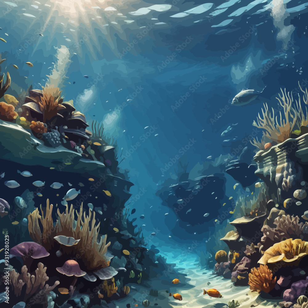 Fototapeta premium beautiful view in the sea is very cool