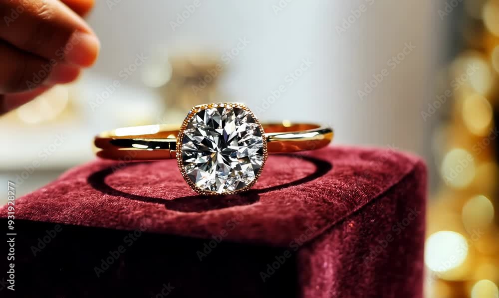 Jeweler Inspecting a Diamond Ring in a Luxury Jewelry Store Jeweler Inspecting a Diamond Ring in a Luxury Jewelry Store