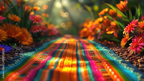 National Hispanic Heritage Month festival frame background