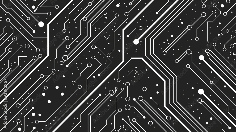 Abstract white vector lines on black background Abstract white vector lines on black background