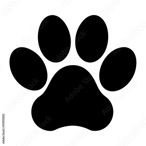 paw prints on white