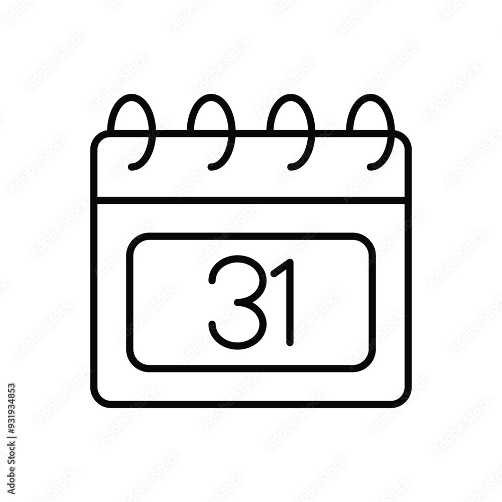 calender line icon with white background vector stock illustration calender line icon with white background vector stock illustration