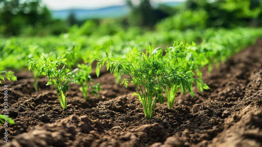 A farm with a lot of carrots, ready for wholesale, a carrot farm with small carrots. A farm with a lot of carrots, ready for wholesale, a carrot farm with small carrots.