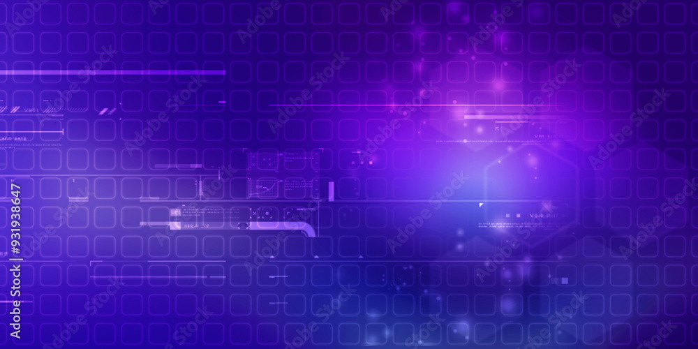 2d illustration Abstract futuristic electronic circuit technology background 2d illustration Abstract futuristic electronic circuit technology background