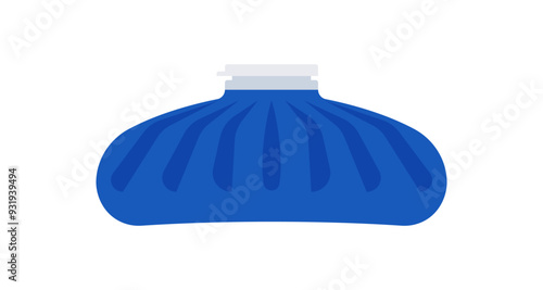 Ice pack, cold compress. Fever, muscle pain, bruise, sports injury, sprained, bruise. Medicine and Health care concept. Simplicity vector illustration, isolated