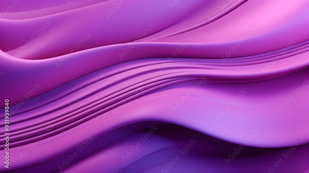 Obraz premium Abstract Purple Wavy Texture, Elegant Curved Pattern, Silk Satin Aesthetic, Detailed Artistic Design
