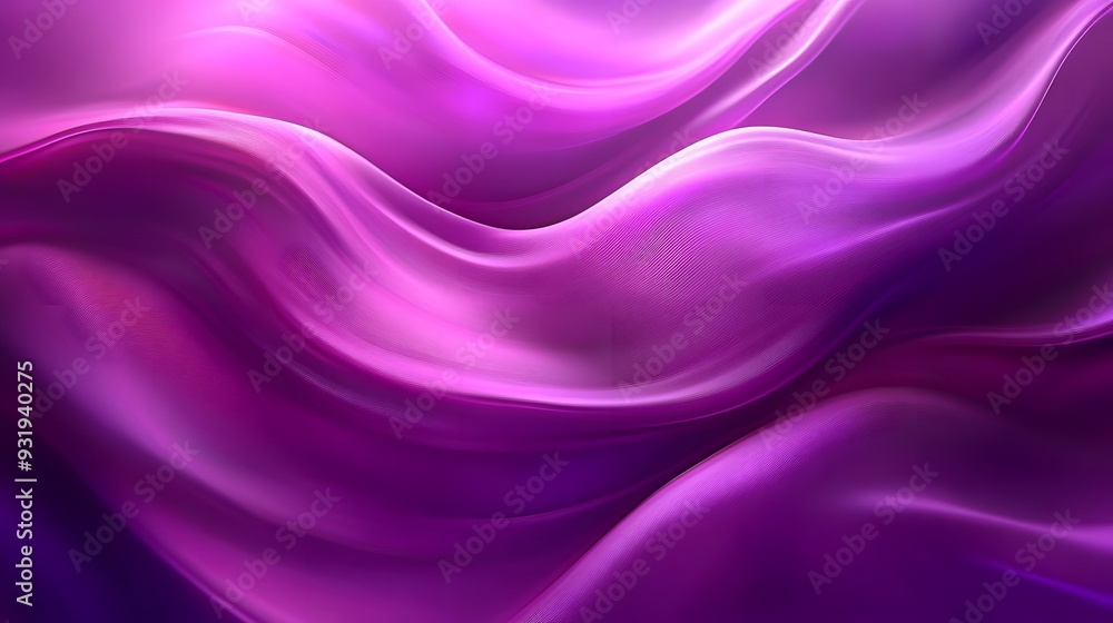 Obraz premium Abstract Purple Wavy Texture, Elegant Curved Pattern, Silk Satin Aesthetic, Detailed Artistic Design