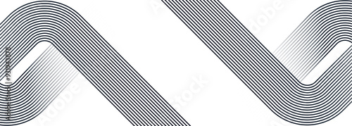 Abstract linear lines on white background. Futuristic technology concept for AI and all Digital Communications.