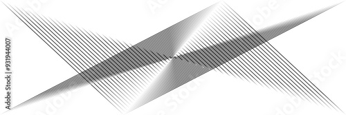 Abstract linear lines on white background. Futuristic technology concept for AI and all Digital Communications.